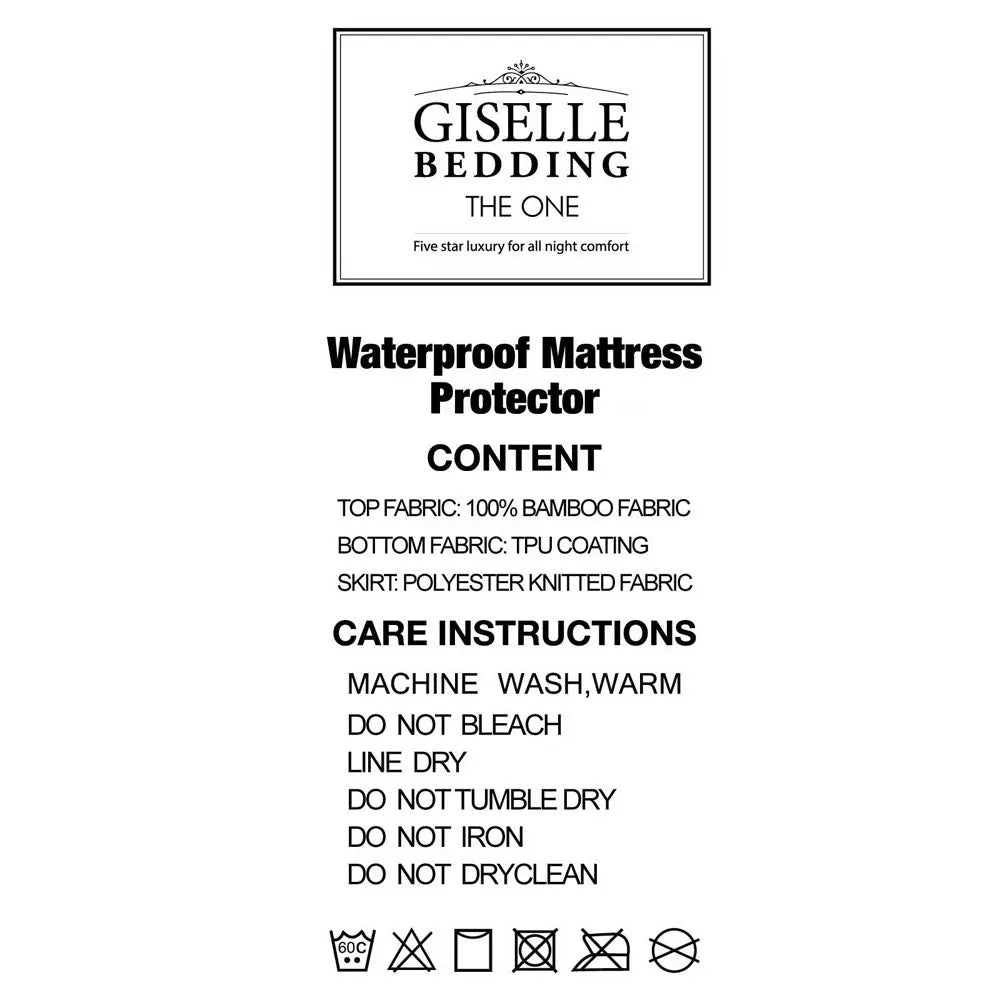 Giselle Bedding Mattress Protector Bamboo Queen - Image 6