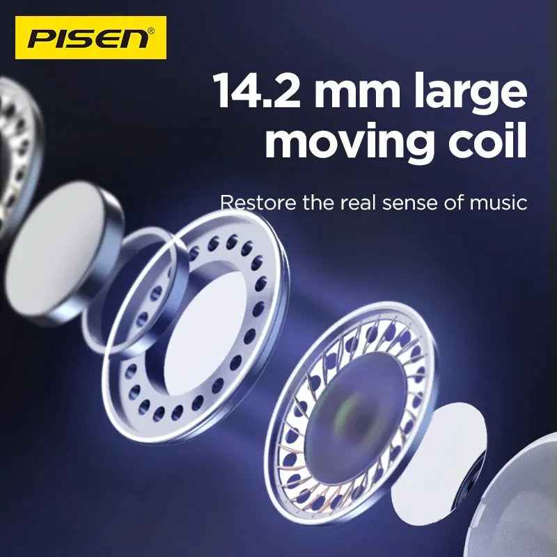 USP Pisen Half-in-Ear 3.5mm Earphones - White, Ergonomic Design ,HD Call Microphone, 5 Years Warr... - Image 3