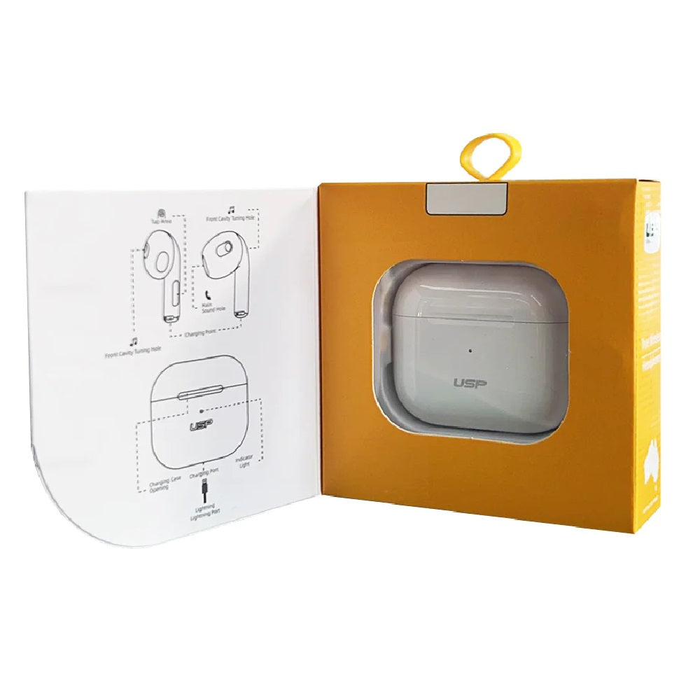USP True Wireless Earphones/Headphones White BT241 - Smart Touch Controls, Noise Isolation, Ergon... - Image 4