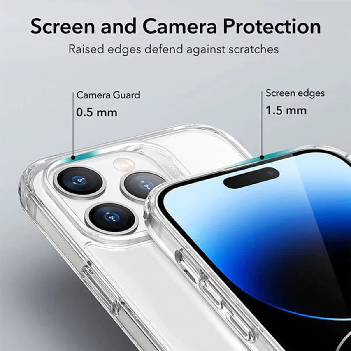 Phonix Apple iPhone 16e/ iPhone 15/ iPhone 14/ iPhone 13 (6.1') Clear Rock Shockproof Case - Ultr... - Image 3