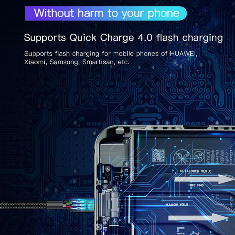 USP BoostUp Braided USB-C to USB-C Cable (2M) Black -3A/60W, Fast Safe Charge,Strong Durable,Sa... - Image 4