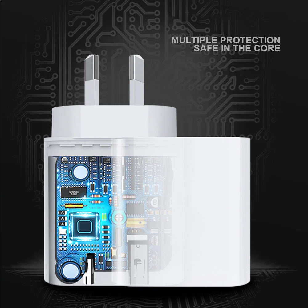 USP 30W Dual Ports (USB-C PD + USB-A QC3.0) Fast Wall Charger - Safe Charge,Compact, Travel Ready... - Image 4