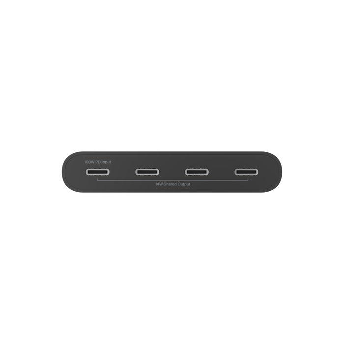 Belkin Connect USB-C to 4-Port USB-C Hub - Black (AVC018btBK), 100W PD, 10Gbps, 4x USB-C 3.2 Gen2... - Image 4