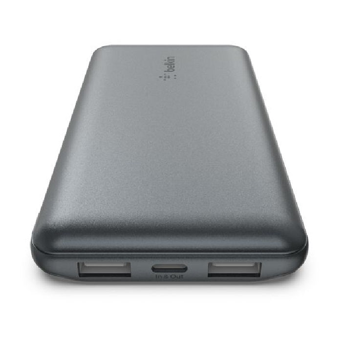 Belkin BoostCharge 10k mAh Power Bank (Triple-Port) + USB-C to USB-A Cable - Space Grey (BPB011bt... - Image 3