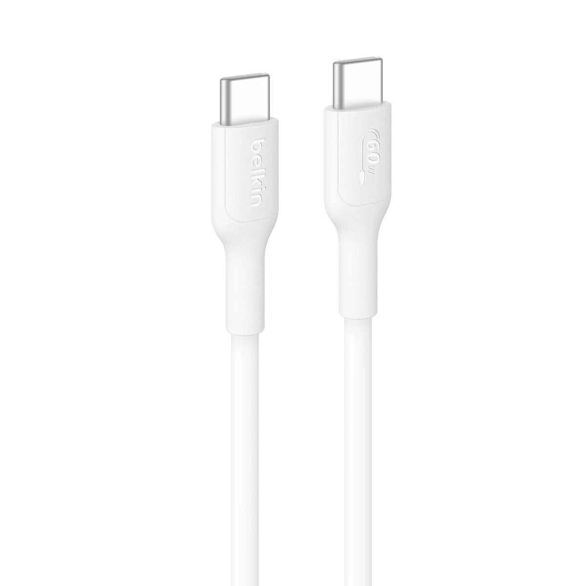 Belkin BoostCharge USB-C to USB-C Cable (0.15M) - White(CAB023fq0MWH), 3A/60W, 480Mbps, 300K+ Ben...