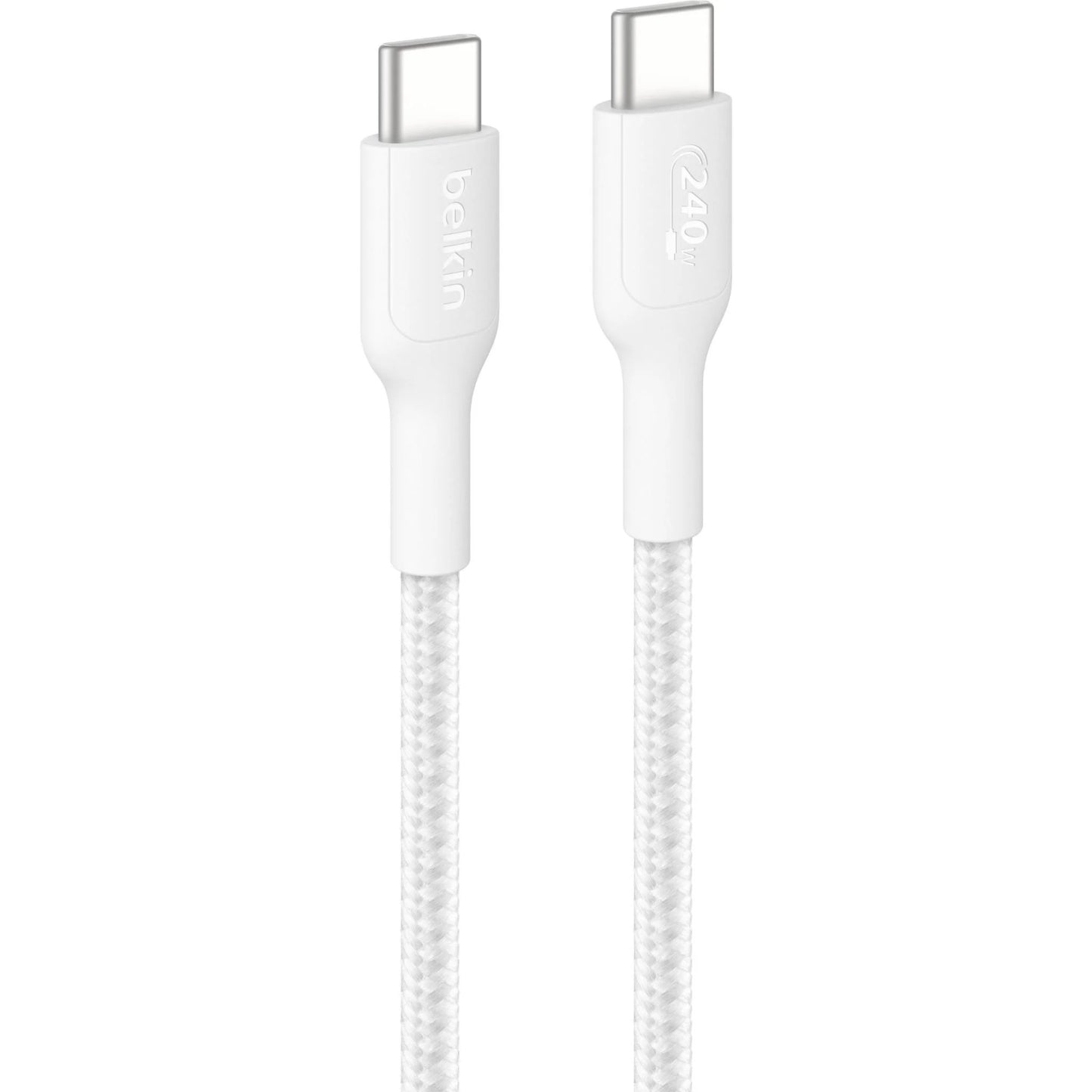 Belkin BoostCharge Pro Braided USB-C to USB-C Cable (3M) - White (CAB025fq3MWH), 5A/240W, 480Mbps...