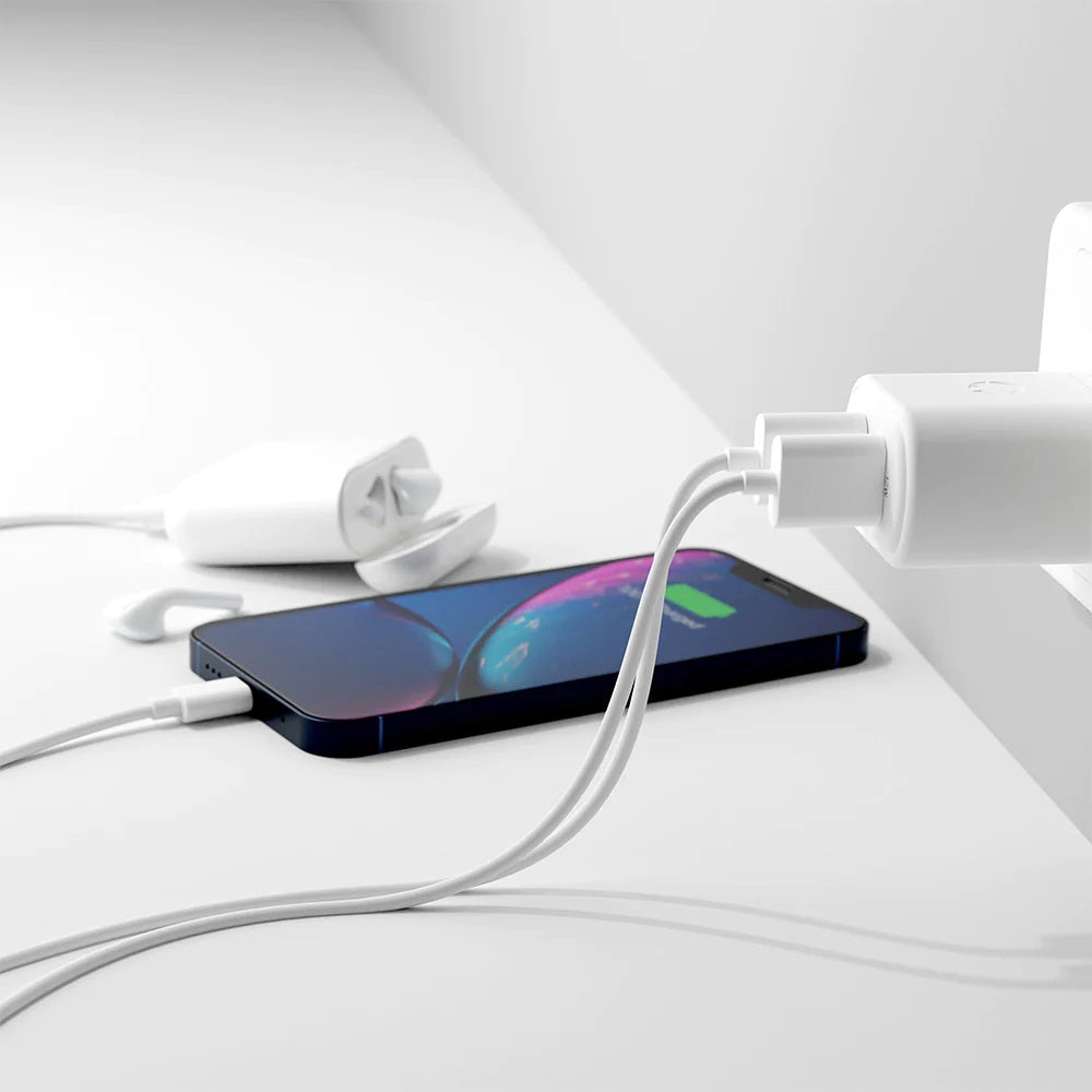 Cygnett PowerPlus 12W Dual Port Wall Charger - White (CY3671PDWLCH), 2x USB-A (12W), Lightweight... - Image 3