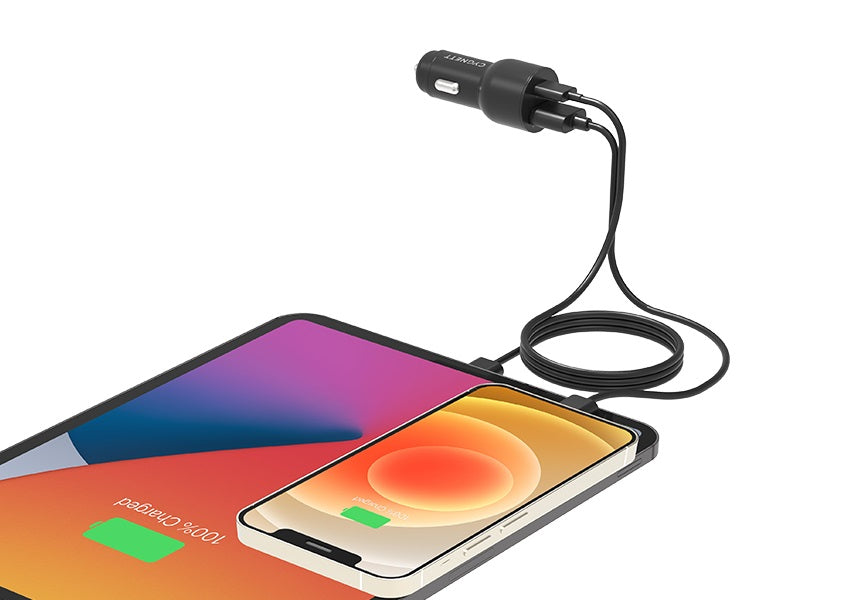 Cygnett CarPower 20W Dual Port Car Charger with 20W USB-C PD + 20W QC 3.0 USB-A-Black(CY3637CYCCH... - Image 3