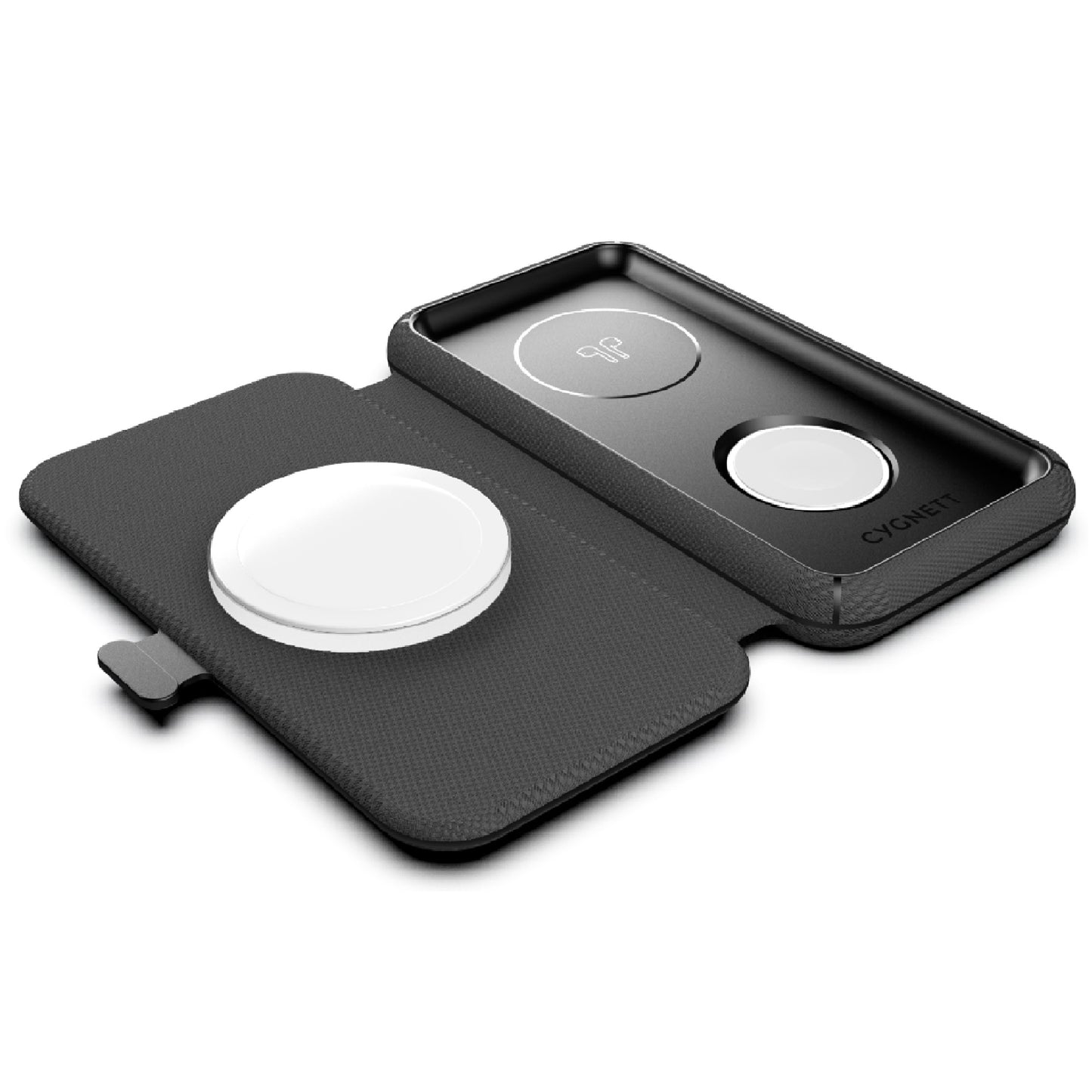 Cygnett MagTravel 15W 3-in-1 Wireless Charger - BlacK (CY4530WIRDE),MagSafe Qi2 Compatible,1M US... - Image 3