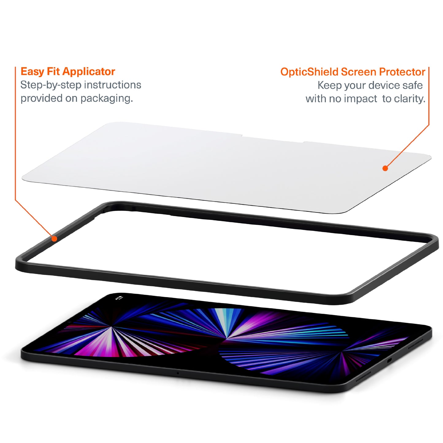 Cygnett OpticShield Apple iPad Pro (11') (M5/M4) (6th/5th Gen) Japanese Tempered Glass Screen Pro... - Image 3