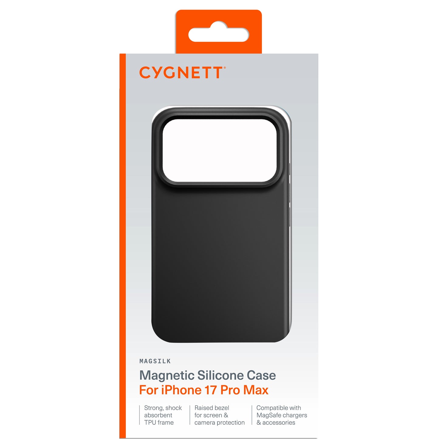 Cygnett MagSilk Apple iPhone 17 Pro Max (6.9') Magnetic Silicone Case - Black (CY5559CPMAS), TPU... - Image 4
