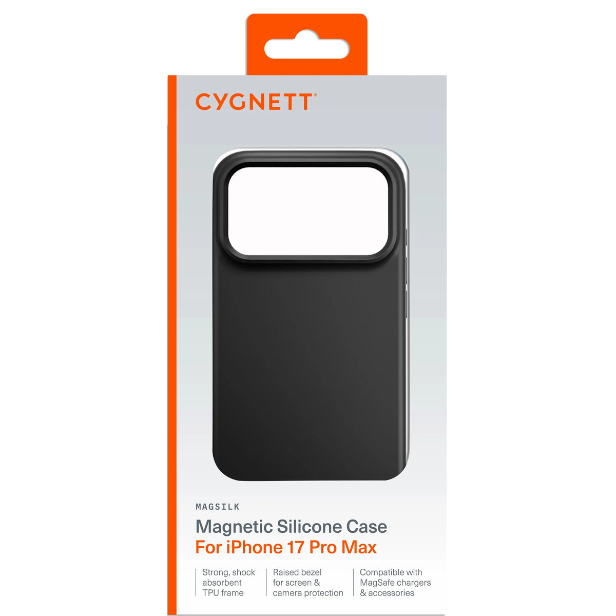 Cygnett MagSilk Apple iPhone 17 Pro Max (6.9') Magnetic Silicone Case - Black (CY5559CPMAS), TPU... - Image 4