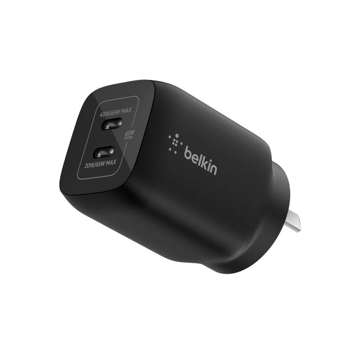 Belkin Gaming Dual USB-C Wall Charger 65W (45W + 20W) For Nintendo Switch 2 - Black (ENA007auBK),... - Image 4
