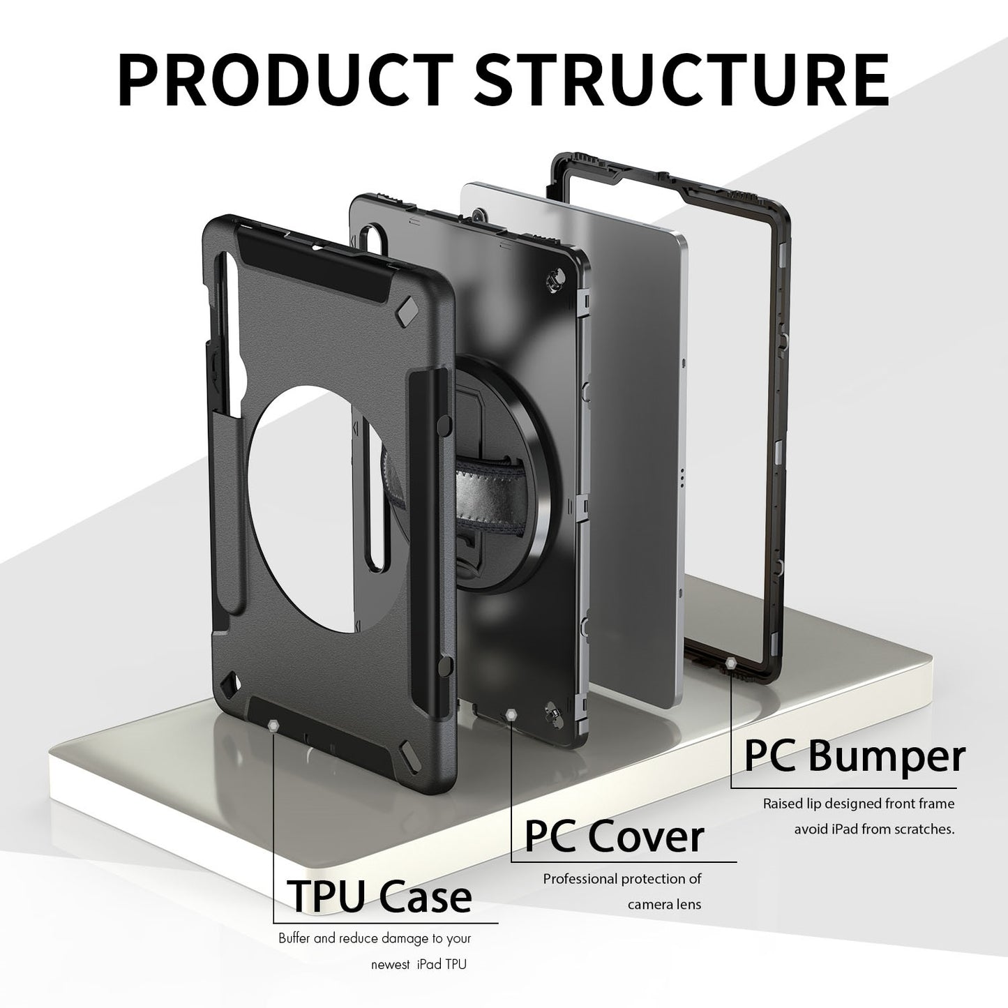 USP Rugged Samsung Galaxy Tab S10 Lite/ Tab S10 FE (11')/ Tab S9 (11')/ Tab S9 FE (10.9') Case... - Image 4