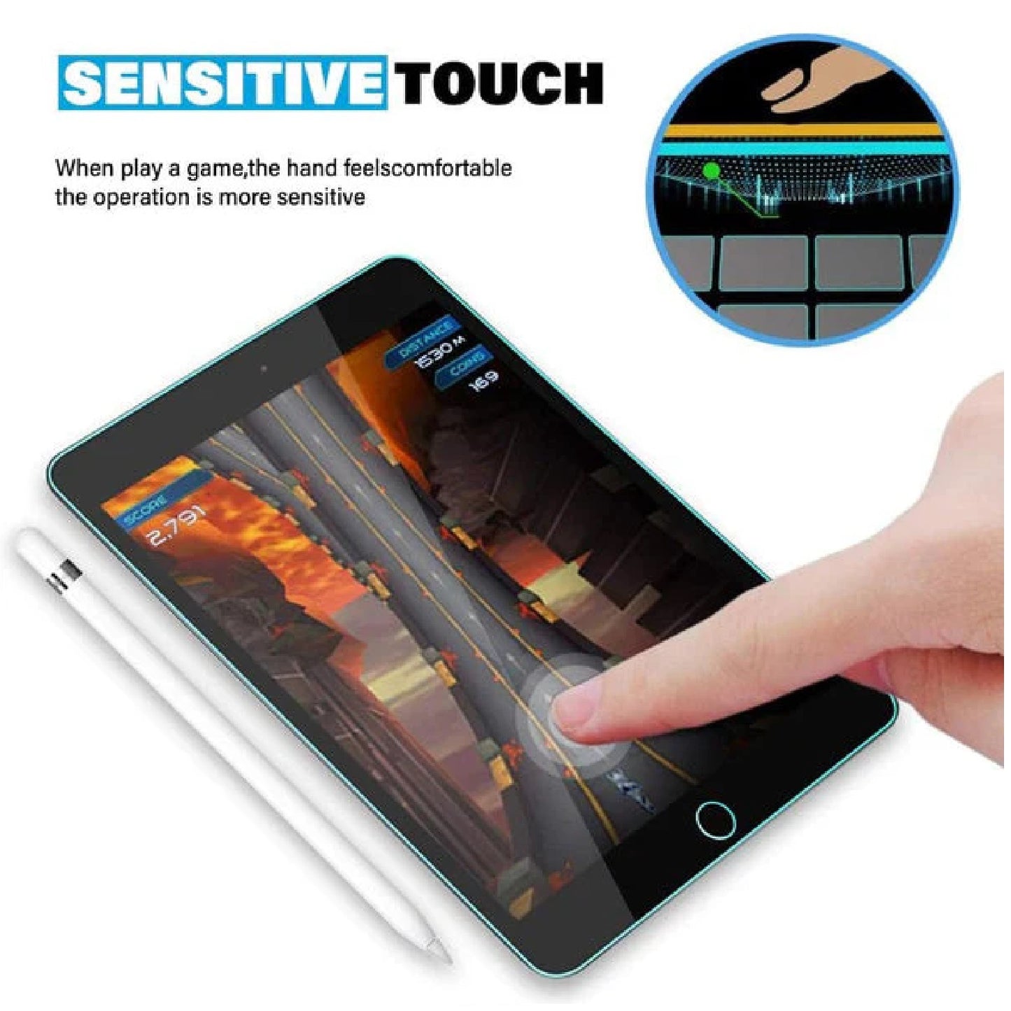 USP Apple iPad Air 3 (10.5') Tempered Glass Screen Protector : Full Coverage, 9H Hardness, Bubble... - Image 4