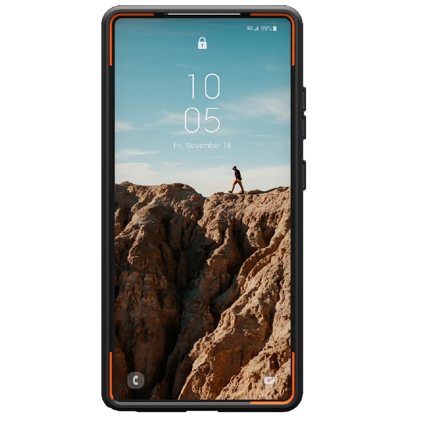 UAG Civilian Magnetic Samsung Galaxy S25 Ultra 5G (6.9') Rugged Case - Olive Drab/Orange (2144731... - Image 2