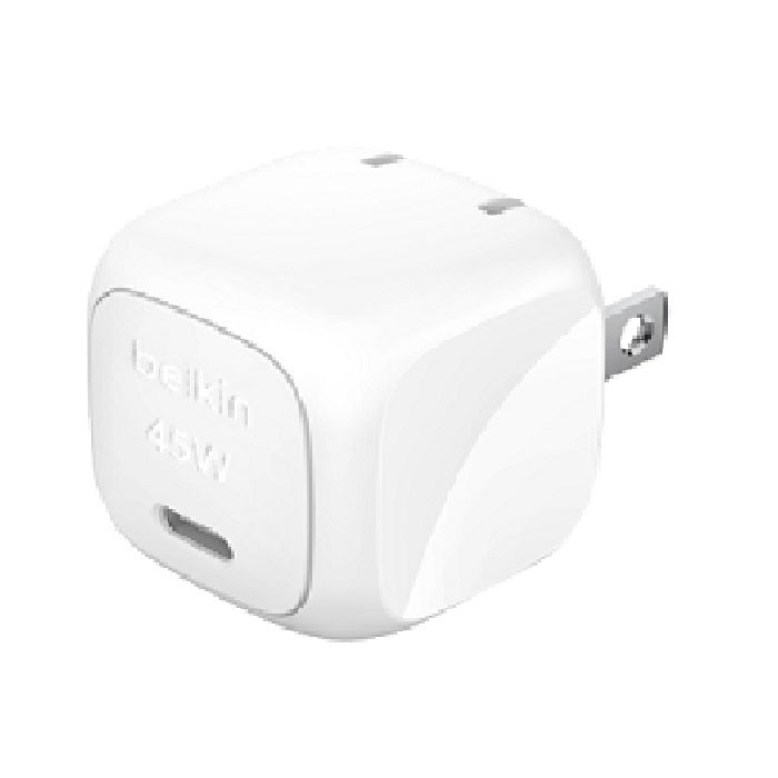 Belkin BoostCharge Compact 45W USB-C PD 3.1 Wall Charger + USB-C to USB-C Cable 60W (1M) - White... - Image 3
