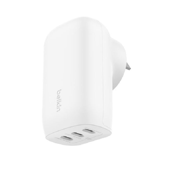 Belkin BoostCharge 67W 3-Port USB-C PPS Wall Charger + USB-C to USB-C Cable 100W (2M) - White (WC... - Image 4