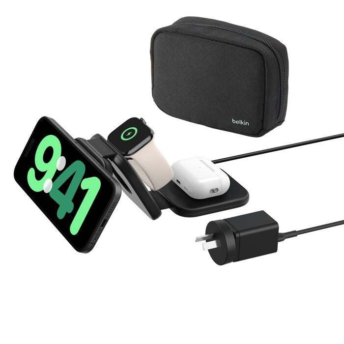 Belkin BoostCharge Pro 3-in-1 Magnetic Qi2 Wireless Travel Pad + 36W Wall Charger + USB-C Cable (... - Image 4