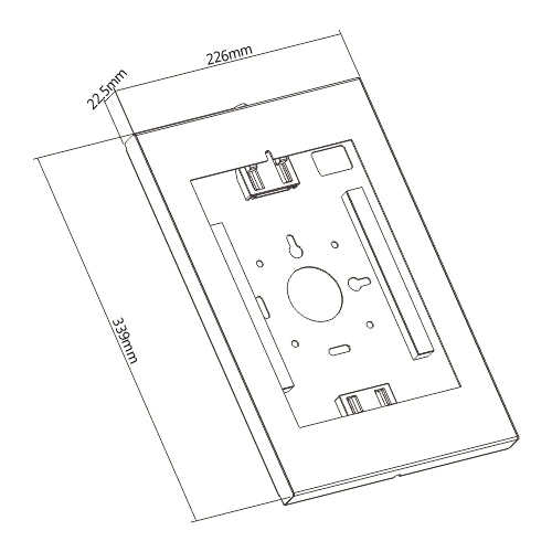Brateck Anti-Theft Wall-Mounted Tablet Enclosure Fit most 9.7' to 11' tablets including iPad, iPad Air, iPad Pro,- White 226x343x22.5mm