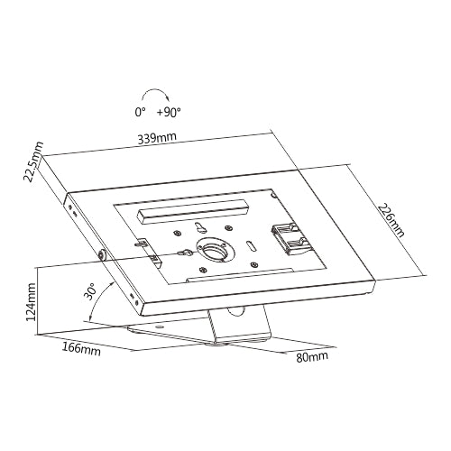 Brateck Anti-Theft Wall-Mounted/Countertop Tablet Holder Fit most 9.7' to 11' tablets( iPad, iPa... - Image 4