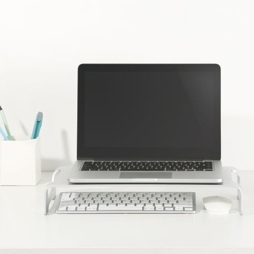 Brateck Slim Aluminum Monitor Riser (500mm x 210mm x 63mm), Fit Screen Size : 11''~32'', Weight Capacity(per layer): 20kg (LS)