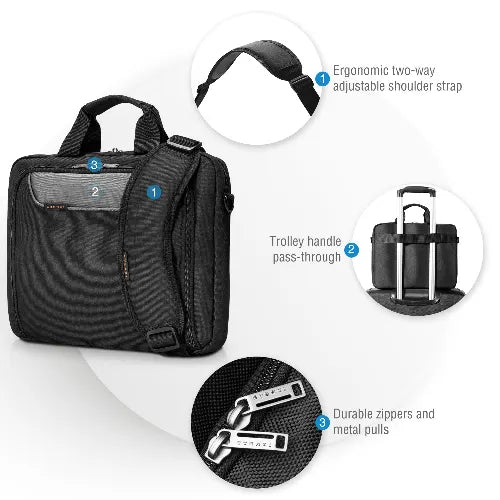 Everki 13.3' - 14' Notebook Case Advance, Non-Slip Shoulder Pad - Notebook Accessories - Image 3