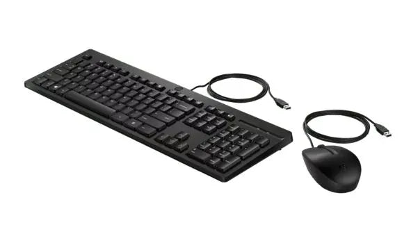 HP 225 USB Wired Desktop Keyboard Mouse Combo G2 USB-A Three button mouse adjustable keyboard fee... - Image 2