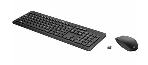 HP 235 USB Wireless Keyboard Mouse Combo Reduced-sized Low-Profile Quiet Keys Easy Cleaning Plu... - Image 2