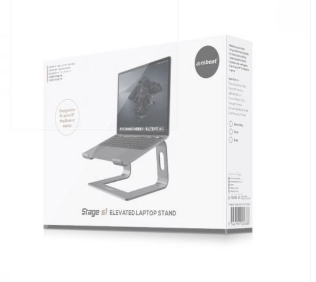 mbeat® Stage S1 Elevated Laptop Stand up to 16' Laptop (Space Grey) Material: Aluminium Alloy Pro... - Image 4