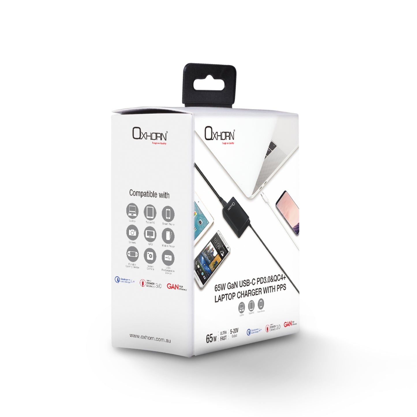 Oxhorn 65W AC Power Adapter USB-C Charger Power Delivery for Lenovo HP Dell Asus USB-C Laptop Tab... - Image 4