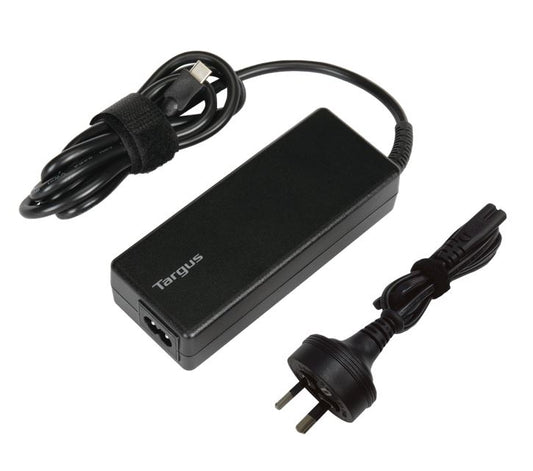 Targus 100W USB-C Charger - Compatible with USB-C Laptops, Tablets, Phones, Built-in Power Adapte...