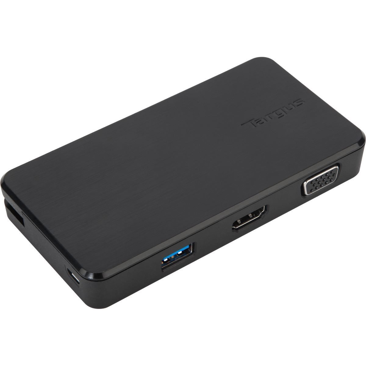 Targus USB 3.0 USB-C Dual Travel Dock Connects 2 monitors, 1x HDMI 1x VGA, Supports Projectors and HDTVs, PCs, Macs, and Android Devices