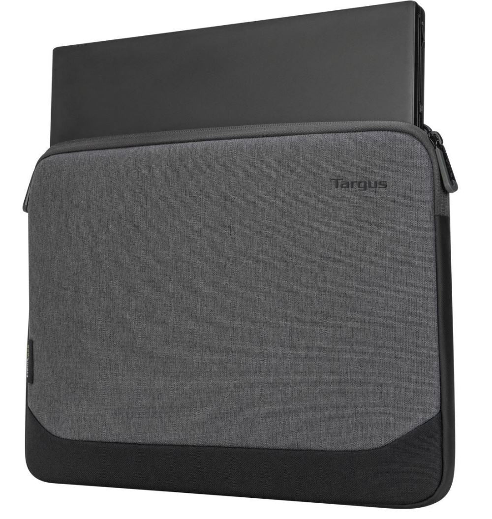 Targus 15.6' -16' Cypress EcoSmart Sleeve for Laptop Notebook Tablet - Up to 15.6', Made with 5 Recycled Plastic Water Bottles - Grey