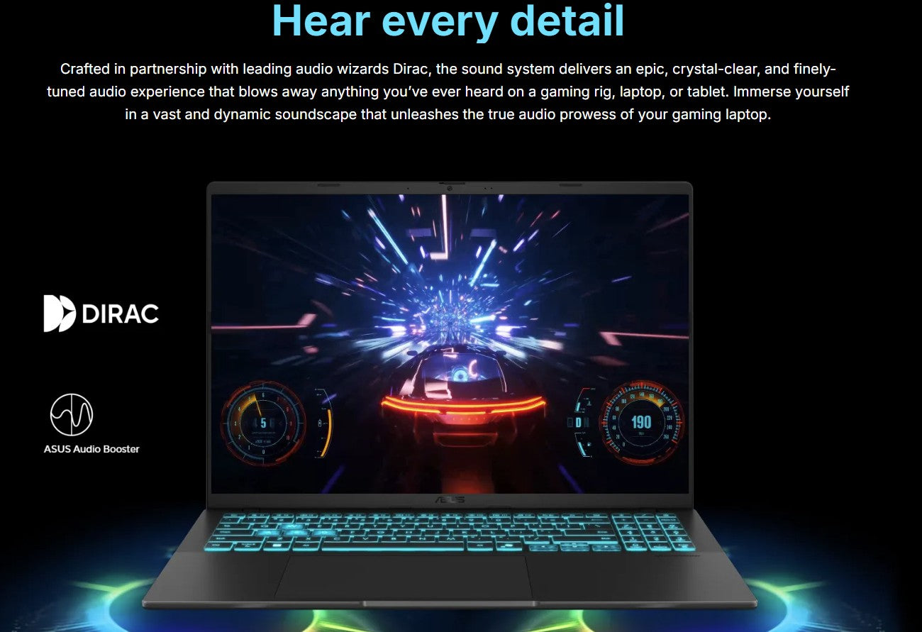 ASUS V16 16' RTX 4050 INTEL Core 7 240H WUXGA (1920 x 1200) 16:10 16GB DDR5 512G PCIEG4 Black Win... - Image 4