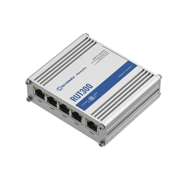 Teltonika RUT300 Industrial Ethernet Router, Rugged Industrial Ethernet Router, 5 Ethernet Ports,... - Image 2