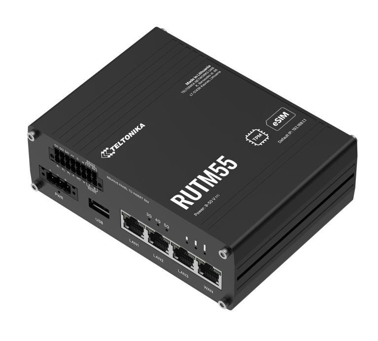 Teltonika RUTM55 Dual 5G Router, Dual SIM eSIM™, Telit 5G Modem, Auto-Failover, - IoT / LTE - Image 3