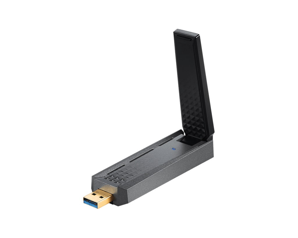 MSI AX1800 WiFi USB Adapter, 2.4GHz / 5GHz, Best performance with USB 3.0 port; compatible with USB 1.0 and USB 2.0