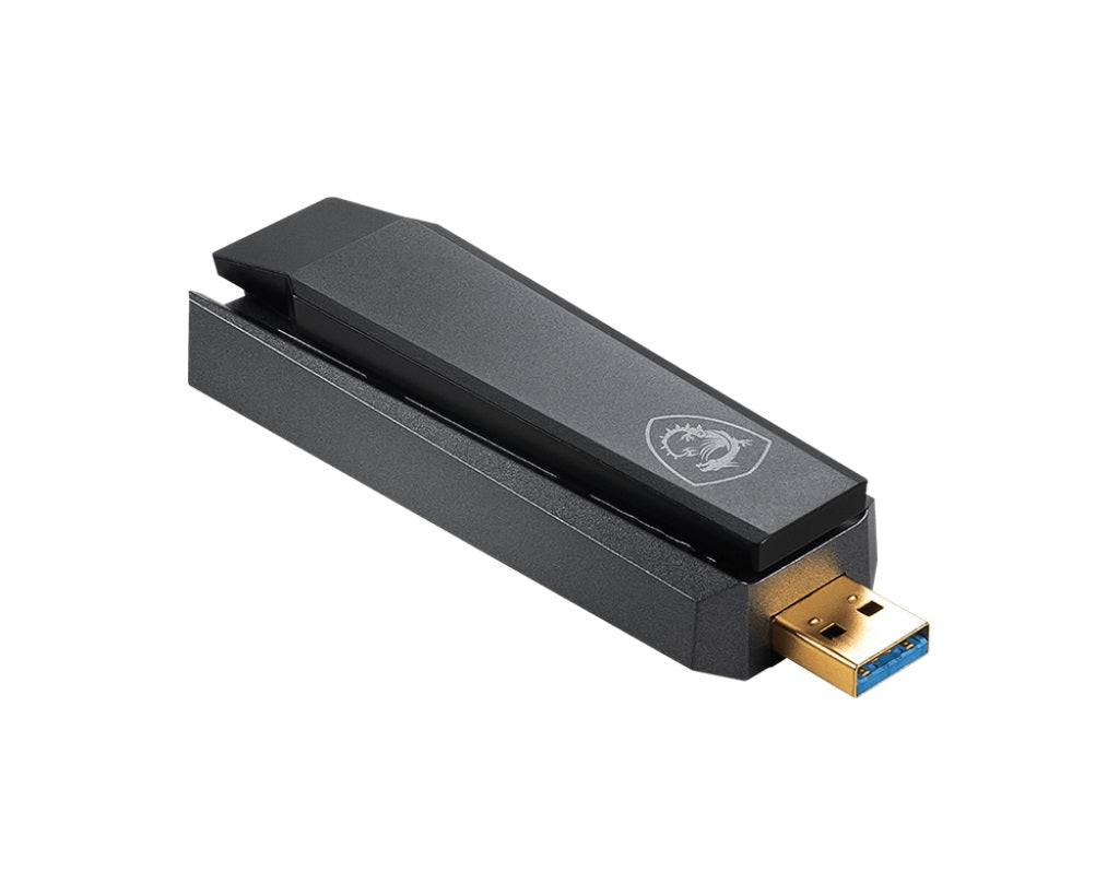 MSI AX1800 WiFi USB Adapter, 2.4GHz / 5GHz, Best performance with USB 3.0 port; compatible with USB 1.0 and USB 2.0