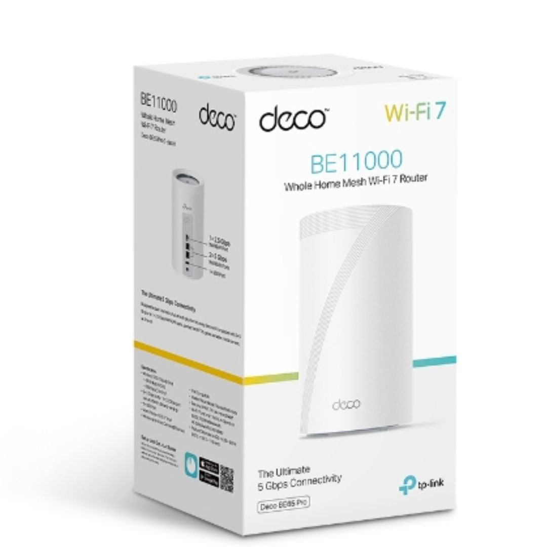 TP-Link Deco BE65 Pro(1-pack) BE11000 Whole Home Mesh WiFi 7 System ,  688 Mbps at 2.4 GHz + 4320...