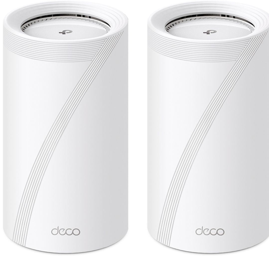 TP-Link Deco BE85(2-pack) BE22000 Tri-Band Whole Home Mesh Wi-Fi 7 System (WiFI7), 1376 Mbps at 2.4 GHz + 8640 Mbps at 5 GHz + 11520 Mbps at 6 GHz