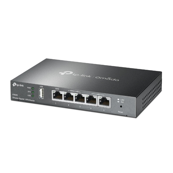TP-Link TL-ER605 (TL-R605) SafeStream Gigabit Multi-WAN VPN Router PPPoE 1 WAN 3 Changeable WAN/LAN Ports 10BASE-T, Centralised Cloud, Omada