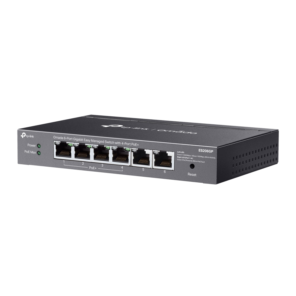 TP-Link ES206GP Omada 6-Port Gigabit Easy Managed Switch with 4-Port PoE+, Fast PoE, Perpetual Po... - Image 3