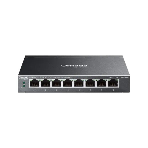 TP-Link ES208GP Omada 8-Port Gigabit Easy Managed Switch with 8-Port PoE+, 8× Gigabit PoE+ Ports...