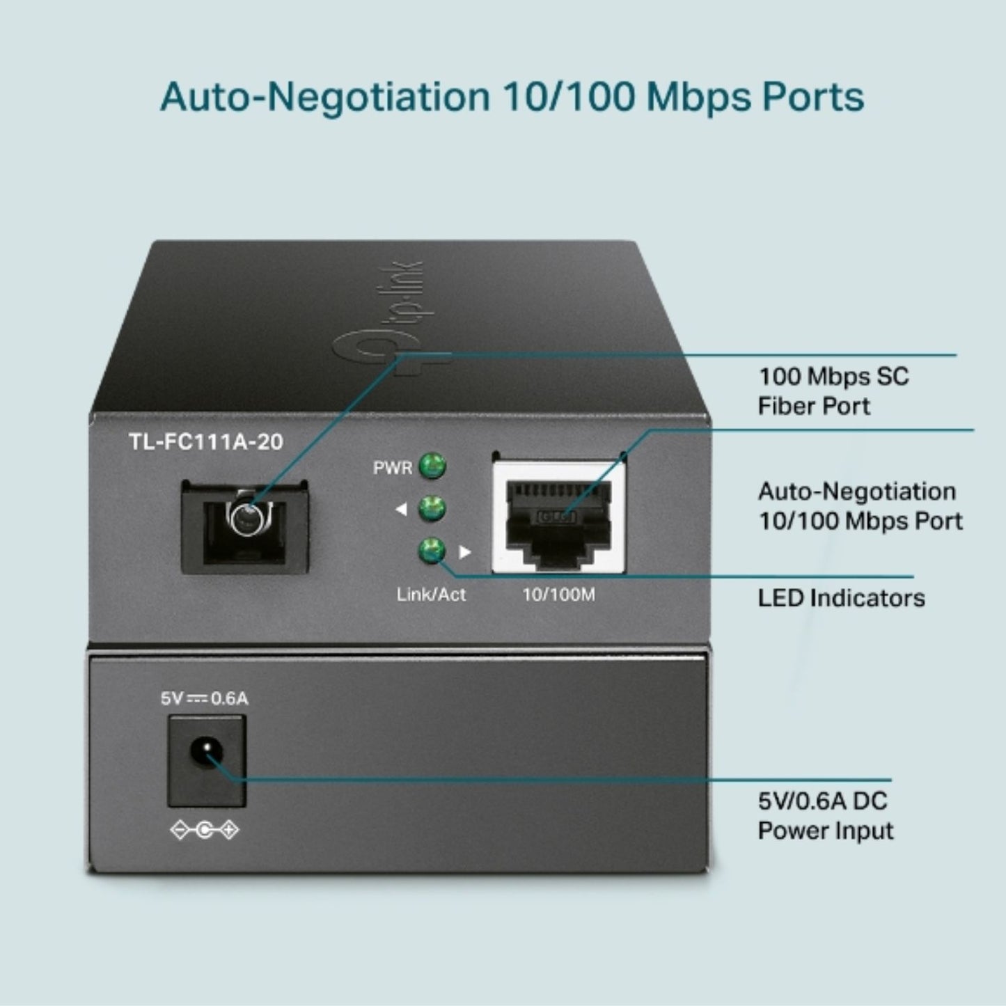 TP-Link TL-FC111A-20 10/100 Mbps WDM Media Converter - IEEE 802.3u 1550nm 20KM (Compatible with T... - Image 3