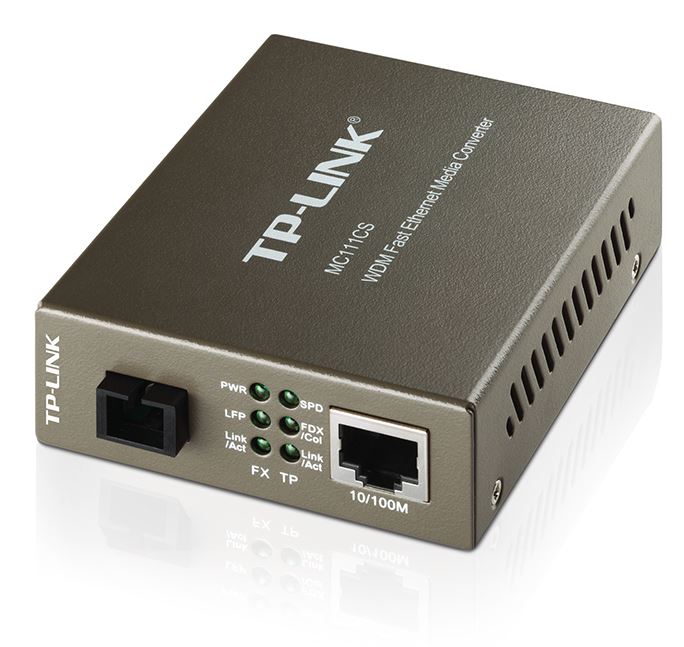 TP-Link MC111CS 10/100Mbps SC WDM Media Converter Monomode Simplex 10/100Base-TX, 100Base-FX stan...