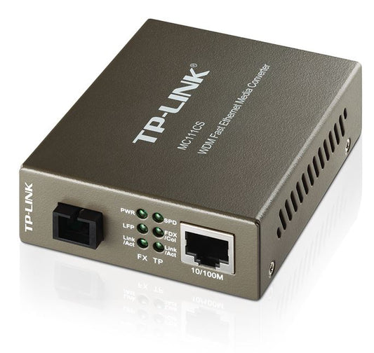 TP-Link MC111CS 10/100Mbps SC WDM Media Converter Monomode Simplex 10/100Base-TX, 100Base-FX stan...
