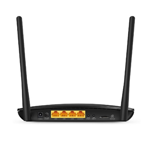 TP-Link TL-MR6400 N300 Wireless N 3G/4G-LTE Router 2.4GHz (300Mbps) 802.11bgn 3x100Mbps LAN 1x 100Mbps 4G SIM Slot, Band5Band28