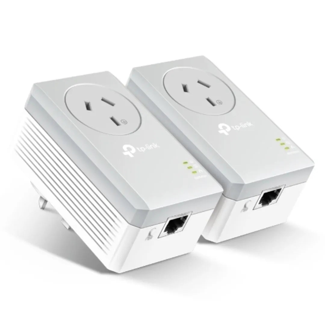 TP-Link TL-PA4010P KIT AV600 Powerline Adapter with AC Pass Through Starter Kit 600Mbps HomePlug... - Image 3