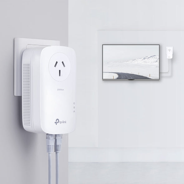 TP-Link TL-PA9020P KIT AV2000 2-Port Gigabit Passthrough Powerline Starter Kit, HomePlug AV2, Up... - Image 4